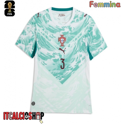 Portogallo Ruben Dias #3 Seconda Maglia Femmina Mondiali 2026 Manica Corta